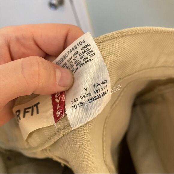 Vintage Levi’s Tan Khaki 505 High Rise Denim Jeans 36x29 Cute Basic Mom - Picture 10 of 11